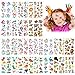 Tattoo Kinder,40 Blätter Temporäre Tattoos für Kinder,Aufkleber für Einhorn,Tieraufkleber,Tier Tattoos Set,Wasserdicht Tattoo für Mädchen und Jungen,Temporäre Tattoos Kinder,Tattoo Aufkleber Set(A)