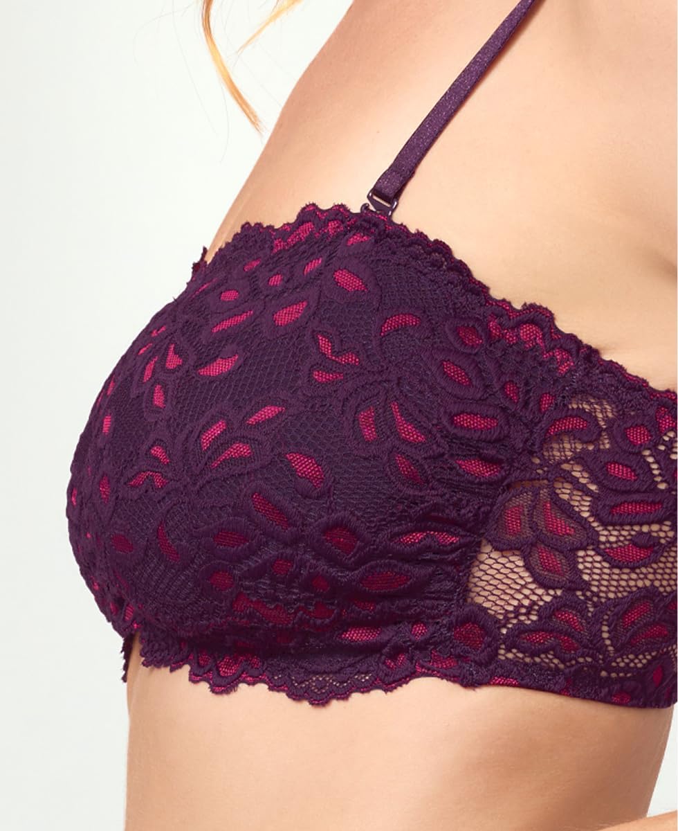 JENNY JEN Women's Amber Bandeau Bra with Adjustable Straps, Unpadded & Unlined Wireless Tube Top Bralette, Everyday Lingerie - Image 3