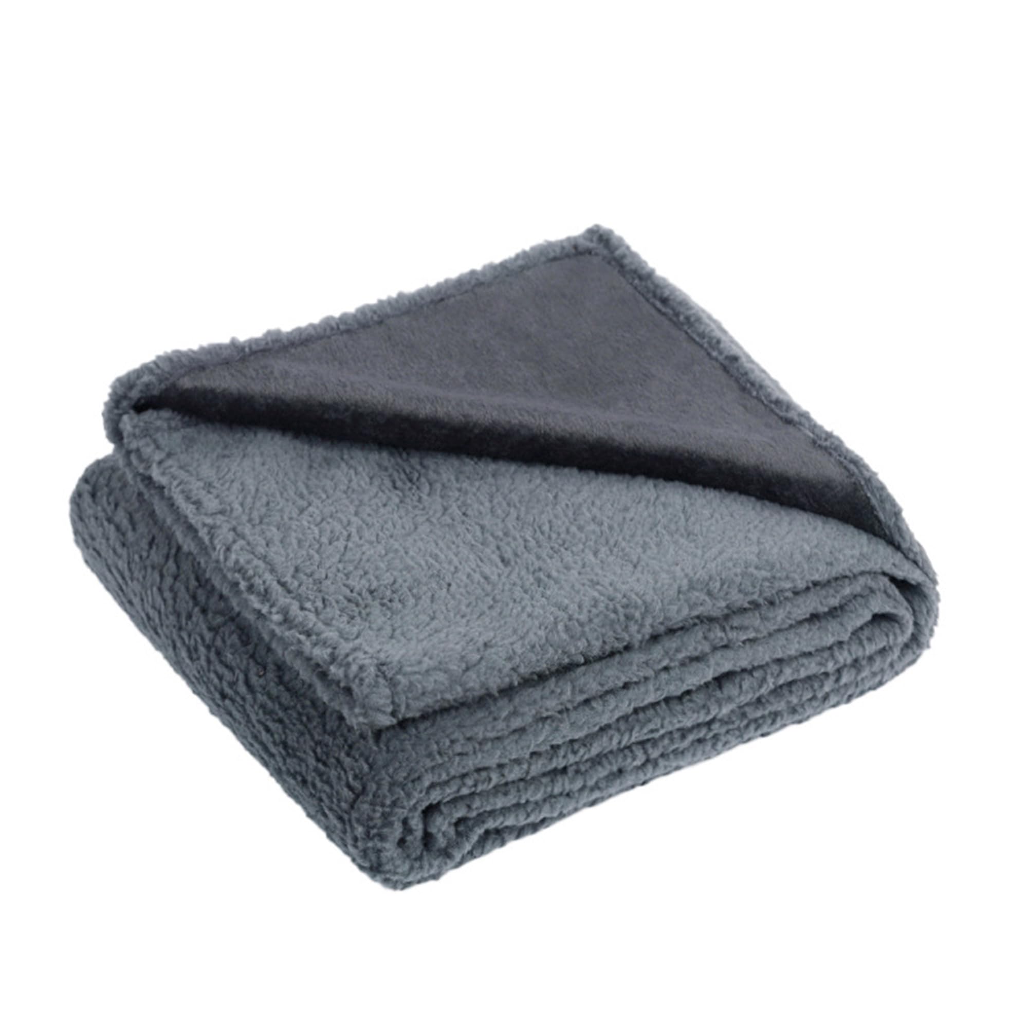 DUOLEH Calming Pet Blanket, Fleece Blanket for Cats & Dogs, Soft Flannel Cat Throws for Bed Couch Sofa, Large Dog Blankets Washable, Fluffy Pet Throw Warm Blanket (60x45cm,Grey2)