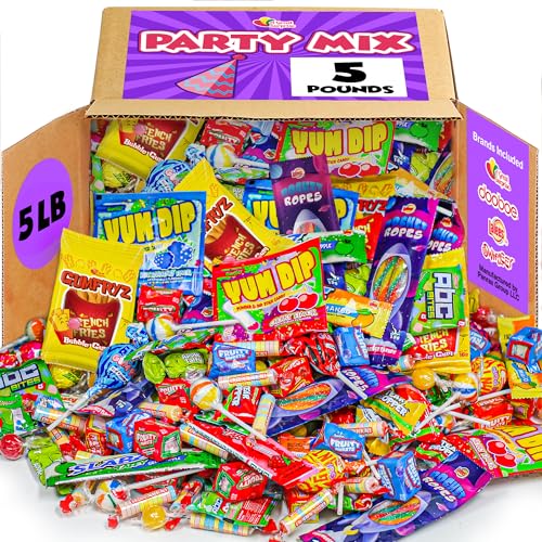 Image of Bulk Candy Assortment, 5 lb Individually Wrapped Parade Mix for Pinatas