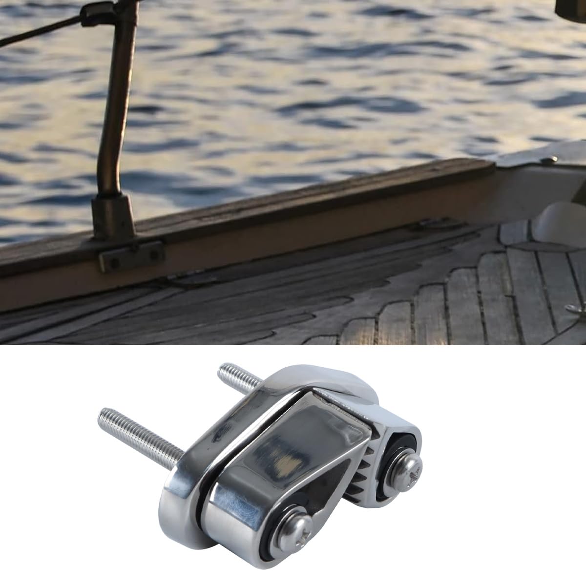 Taquet coinceur, taquet coinceur de bateau avec anneau de guidage en fil d'acier, équipement de Pilates pour voiliers, acier inoxydable 316 poli miroir, pièce de rechange