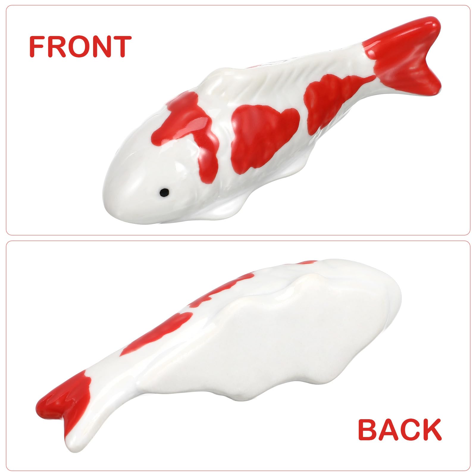 Mipcase Floating Fish Decoration Ceramic Aquarium Ornaments 4 Inch Realistic Fish Figurines for Tank Pond Decor Underwater Crafts - Image 3