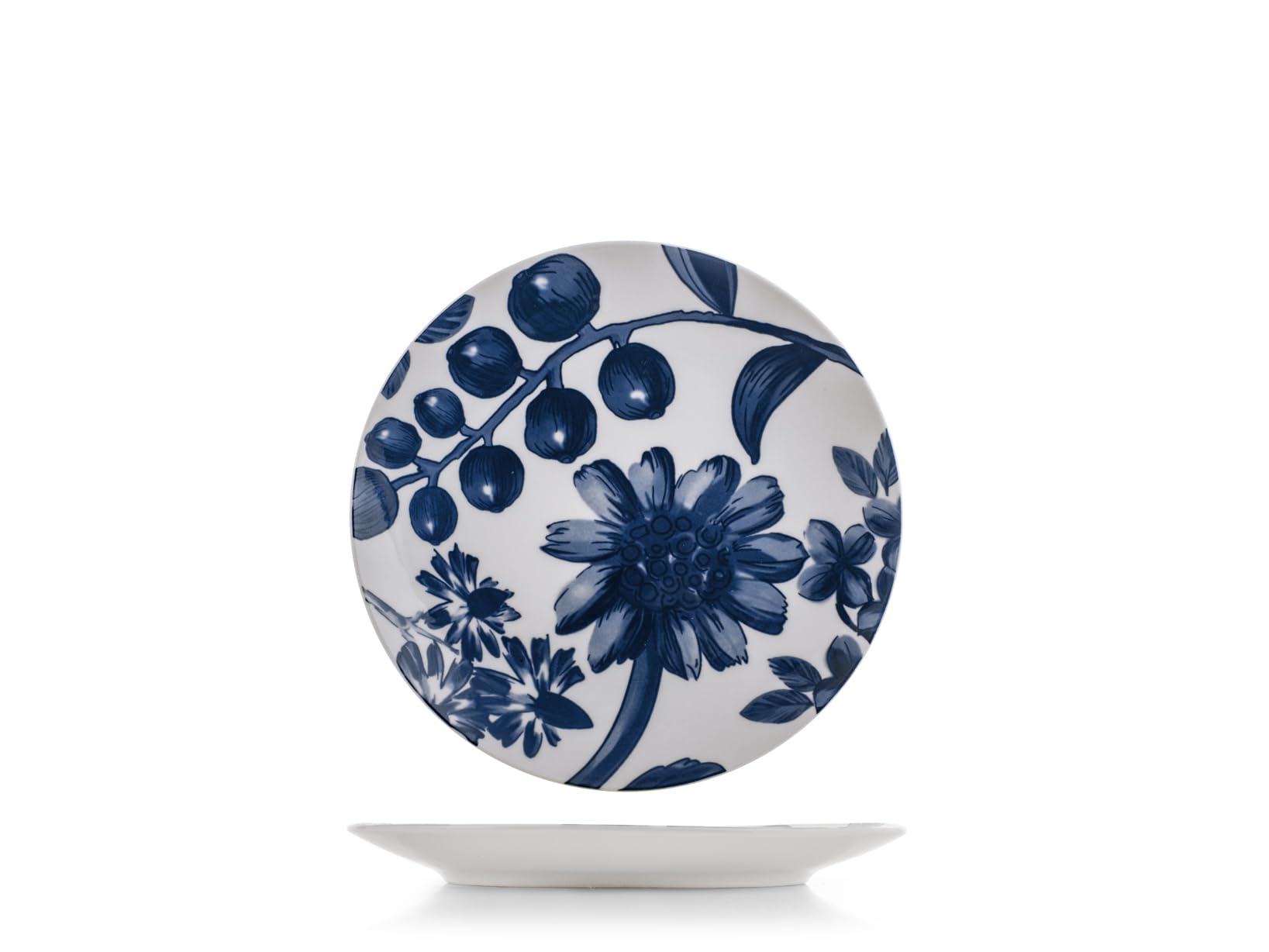 H&H Set of 6 Grandiflora Fruit Plates in Porcelain 19 cm