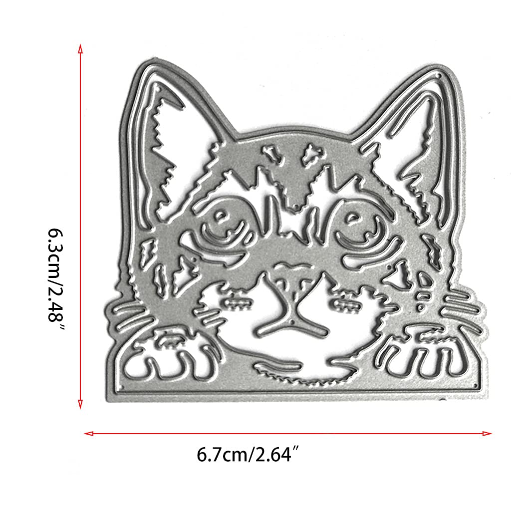 Fustella Per Biglietti Motivo Gatto - Metallica Per Scrapbooking