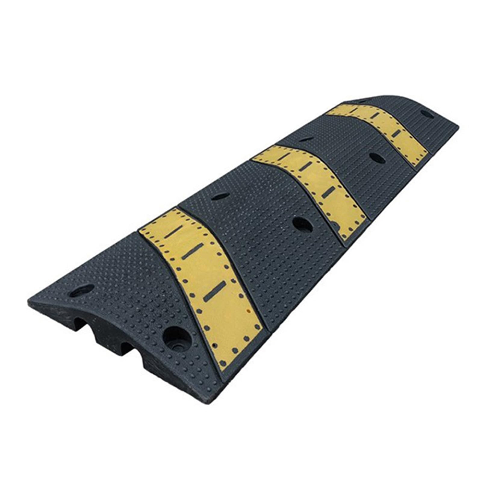 Rubber,Speed Ramps With 2 Channel Cable Protectors For Asphalt Concrete Gravel Driveways Indoor And Outdoor