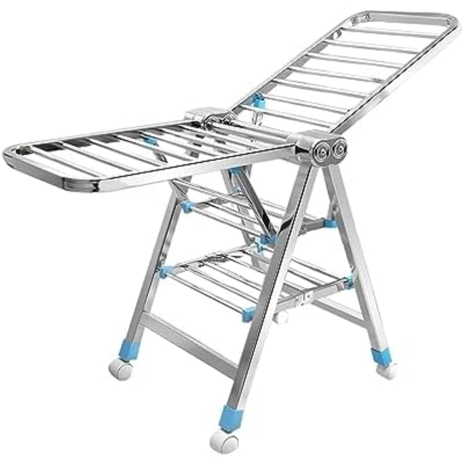 Séchoir à linge réglable pour balcon et intérieur sans montage