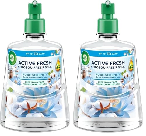 Image of Air Wick Pure Serenity 24/7 Active Fresh Refill 228ml Lasts up to 70 days Air Freshener (Pack of 2)