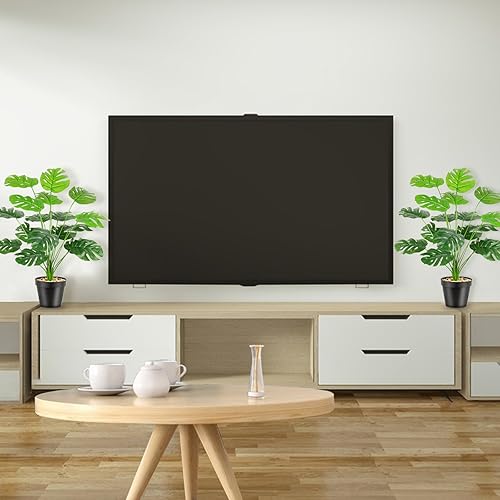 Miniatura 5 de SOMYTING Juego de 2 plantas artificiales para piso, palmeras tropicales grandes, plantas altas Monstera en maceta, plantas artificiales para