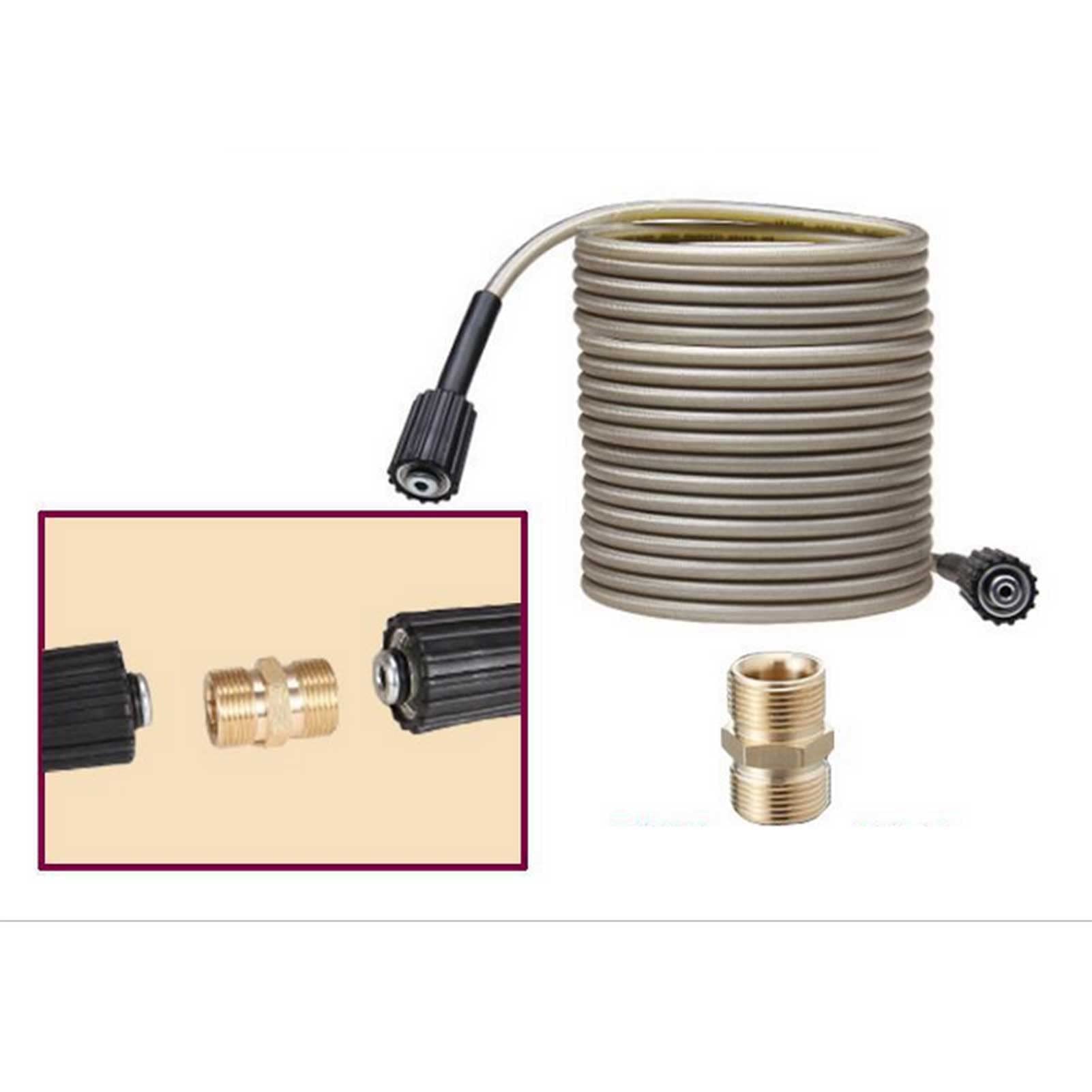 Tubo per idropulitrice ad alta pressione da 5000PSI di estensione ricambio con connettore M22 e adattatore antiaggrovigliamento