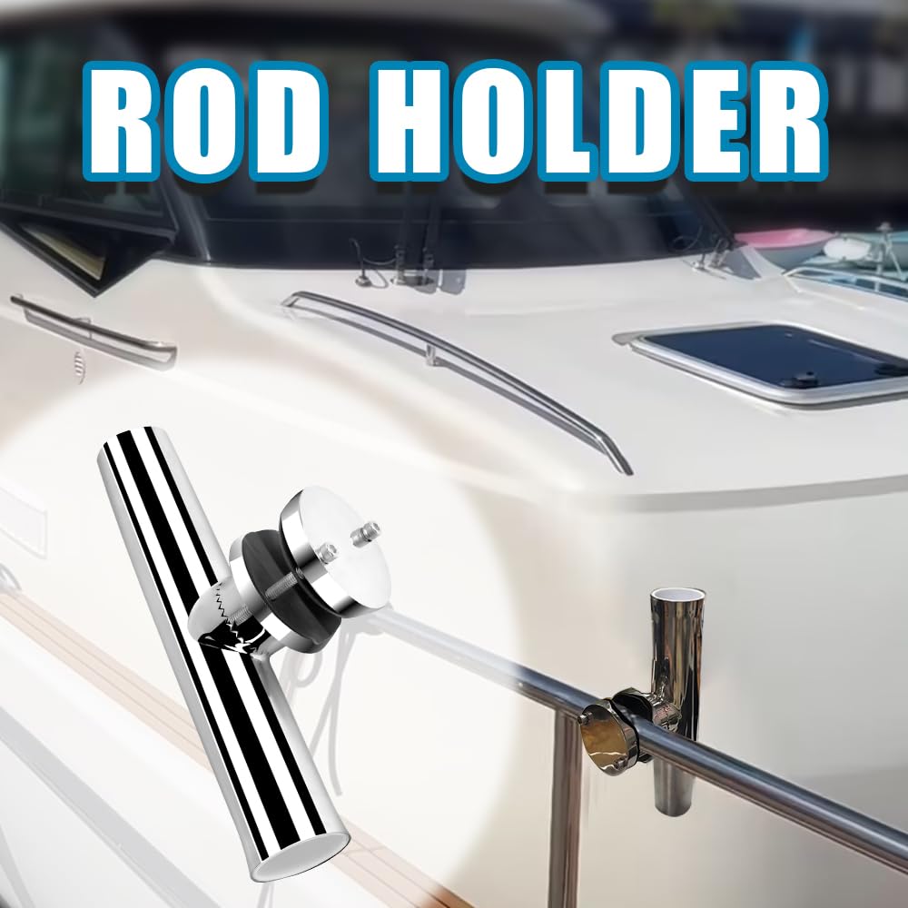 Amazon.co.jp: mojiate ステンレススチール製釣り竿ホルダー チューブ