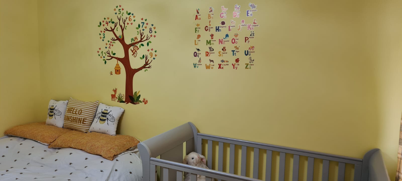 Zonon 3 Sheets Animal Alphabet and Numbers Tree Wall Decals Learning ...