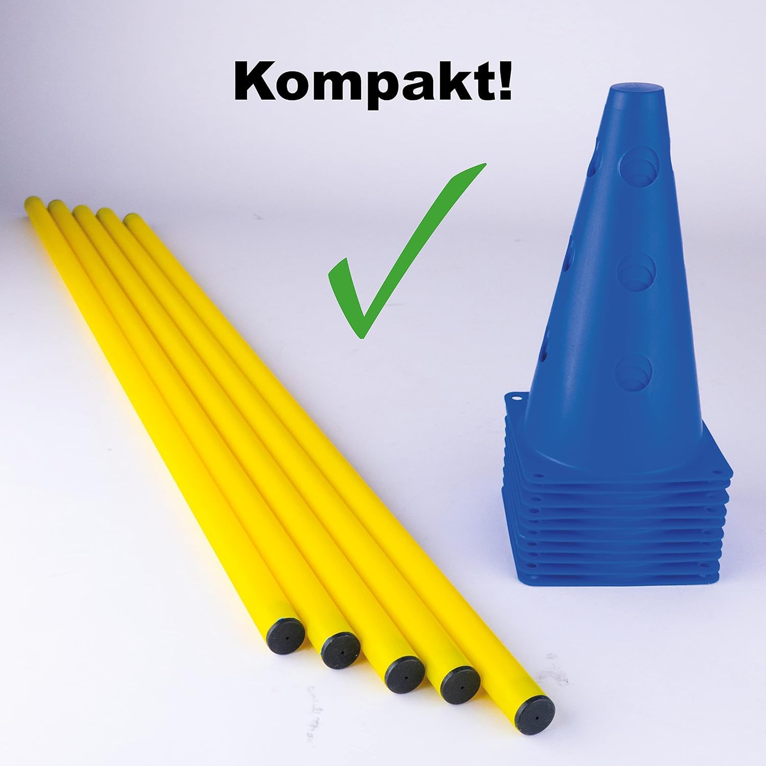 HAEST - Steckhürdenset für Hobby Horsing, 15-teilig, Hindernisse für Hobby Horsing, Höhenverstellbare 8/14 / 20 cm, Trainingsstangen für Kinder & Erwachsene