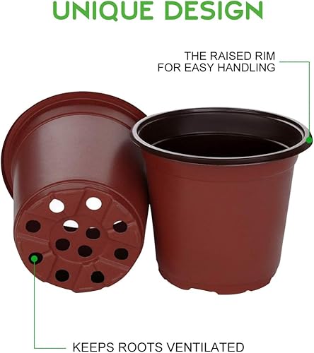 Miniatura 4 de Angoily 20 macetas de plástico pequeñas para plantas de plástico macetas de vivero macetas de plántulas contenedor para plantas de semillero o