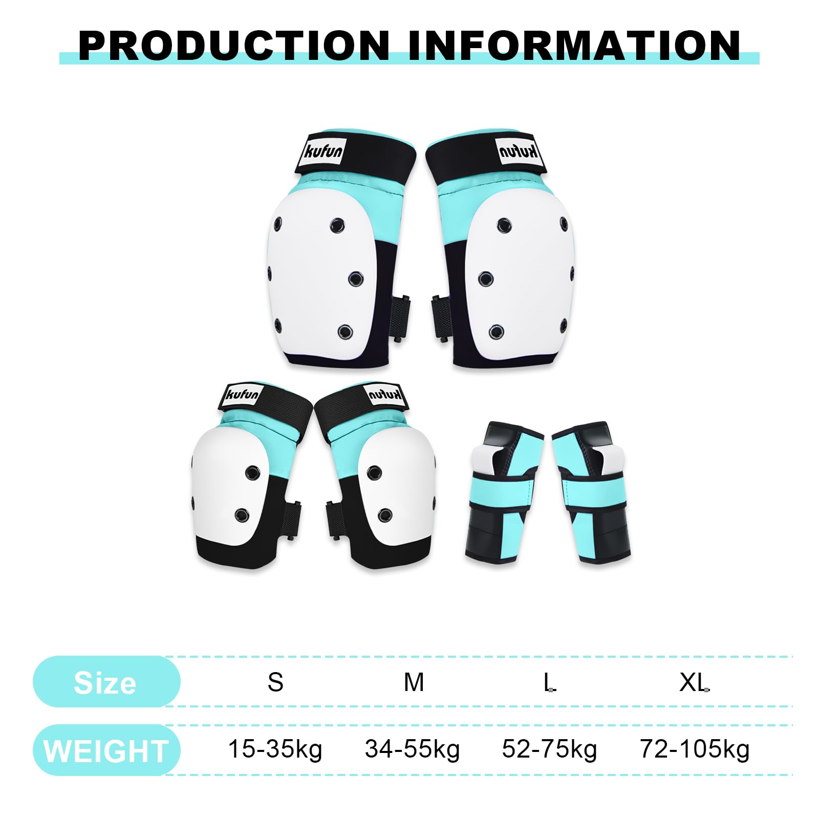 6PC Kit de Protection,Protection Roller Enfant,Protection Roller Adulte pour Enfants,Adolescents,Adultes,Double Protection avec Coque en PP et Coussin en EVA pour Patinage,Skateboard
