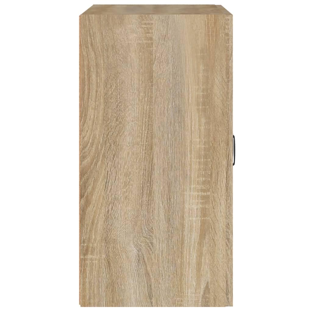 Szafka ścienna dąb Sonoma z materiału drewnopochodnego 60 x 31 x 60 cm z 2 drzwiami, miejsce do przechowywania, szafka do biura, salonu, korytarza, schowek i półka, wielofunkcyjna komoda