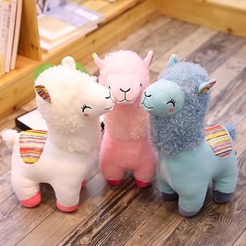 Llama Stuffed Animals Soft Plush Cute Alpaca Doll for Boys Girls 10in (caibei yantuo huanse)