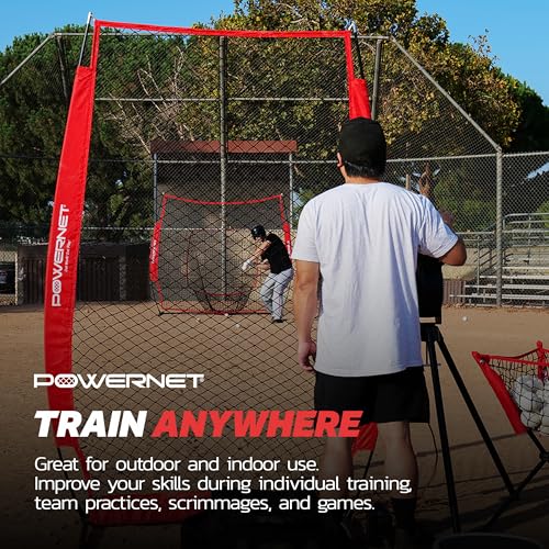 image for PowerNet Launch F-lite Baseball & Softball Pitching Machine, Adjustabl