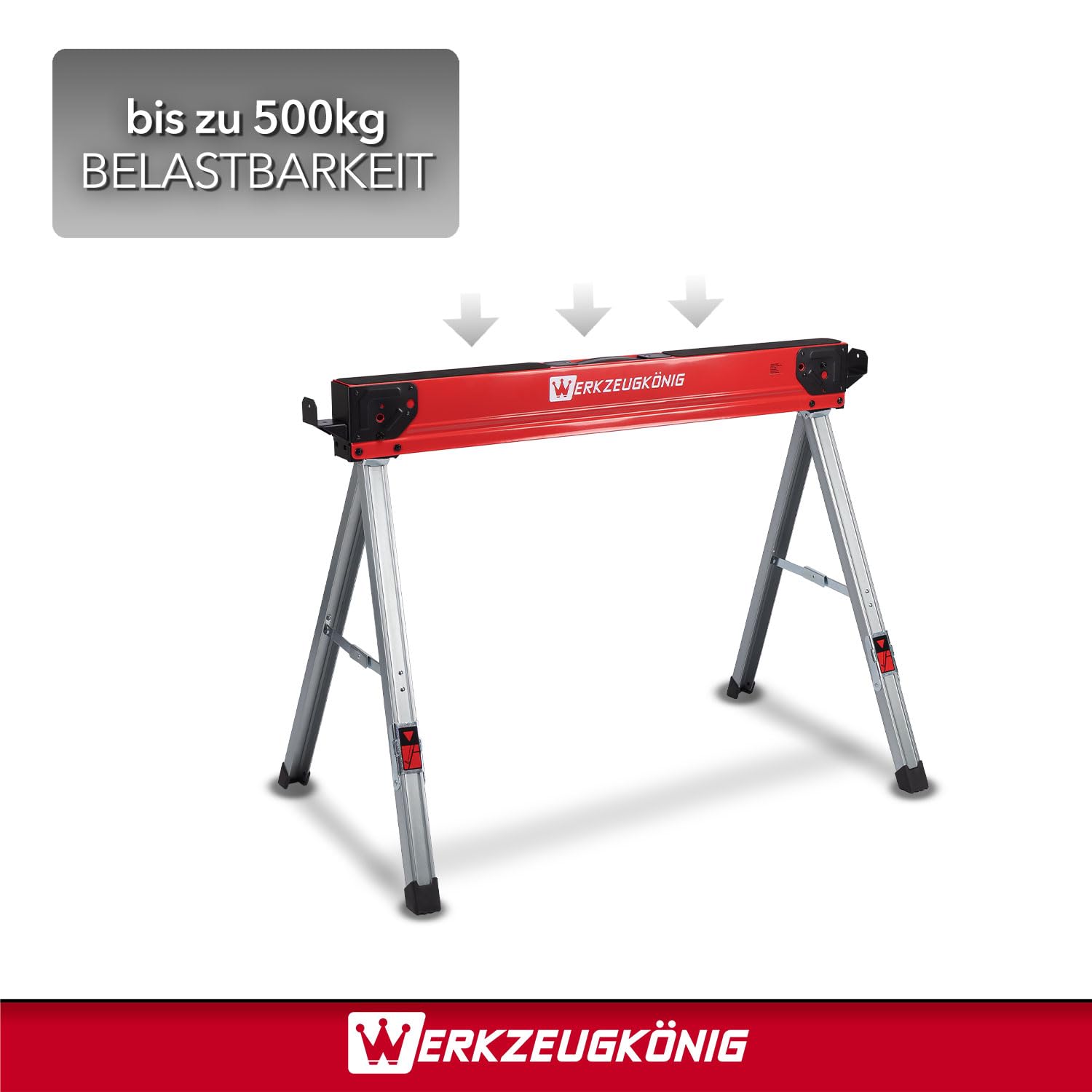 2 Stück Arbeitsbock Sägebock HEAVY DUTY Gerüstbock - zusammenklappbar – bis 500 kg belastbar