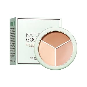 CHICTRY Natural Finish Concealer Cream Tri Shade System for Easy Blending and All Day Coverage Green One Size