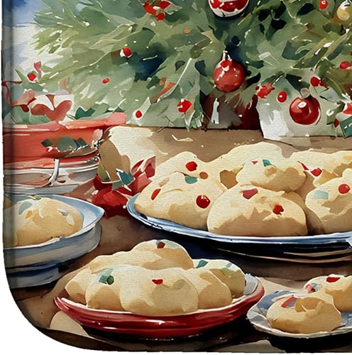 Miniatura 4 de Caroline's Treasures DAC3883DDM Siberian Husky Christmas Cookies Dish Drying Mat Absorbent Dish Drying Mat Pad for Kitchen Counter Dish Drainer Mat