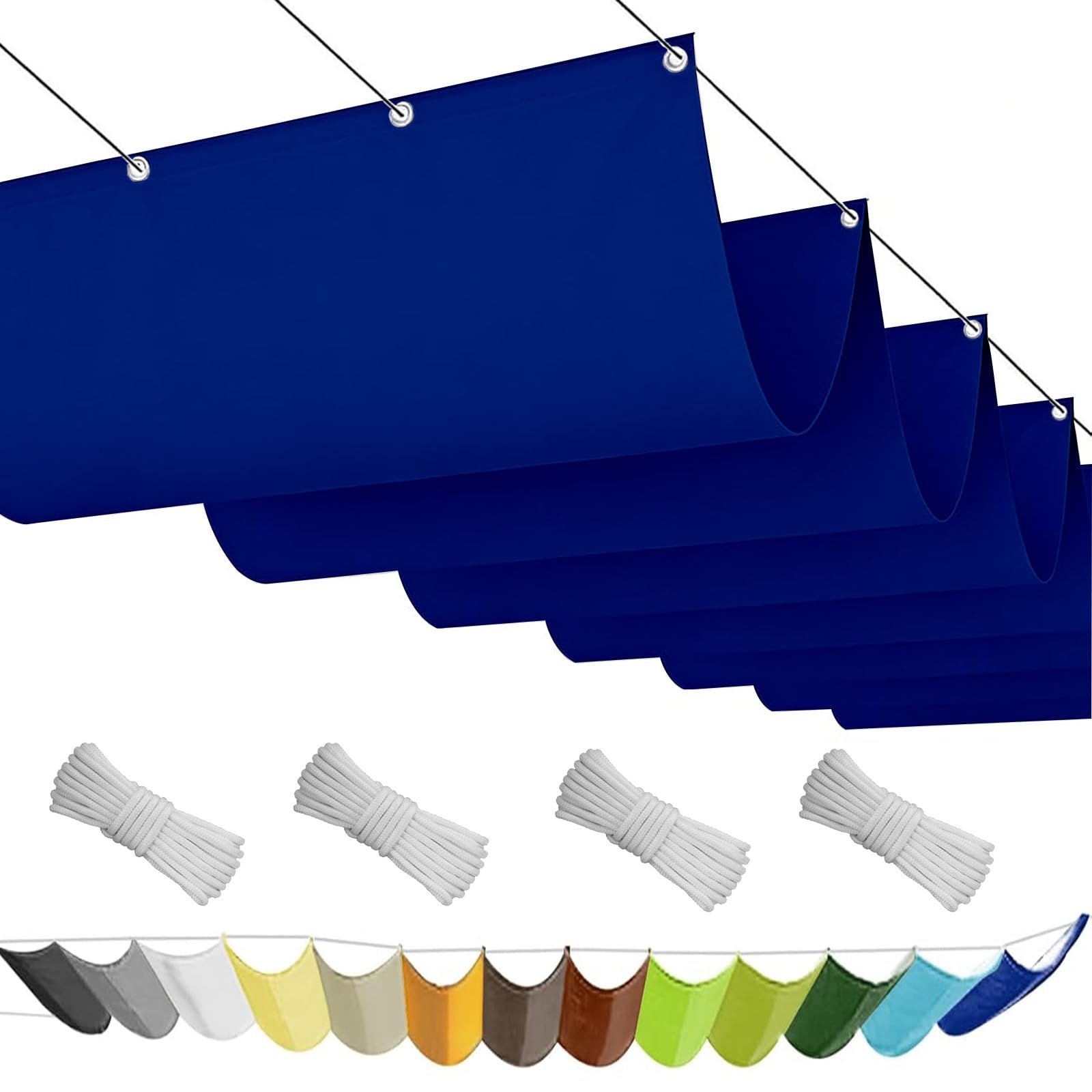Filet d'ombrage bleu foncé 100x200 pour abriter la terrasse du soleil