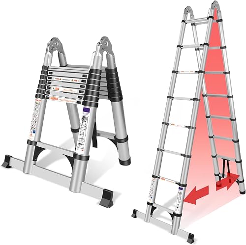 Echelle Pliante Telescopique en Aluminium 5M - Escabeau T…