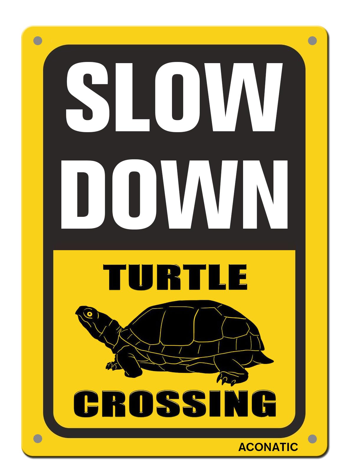 Amazon.com: ACONATIC Slow Down Sign, Turtle Crossing Decor - 8