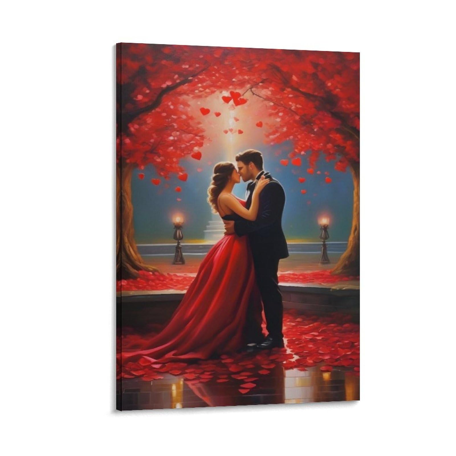 Amazon.com: Abstract Graffiti Red Loves Tree Kissing Couple