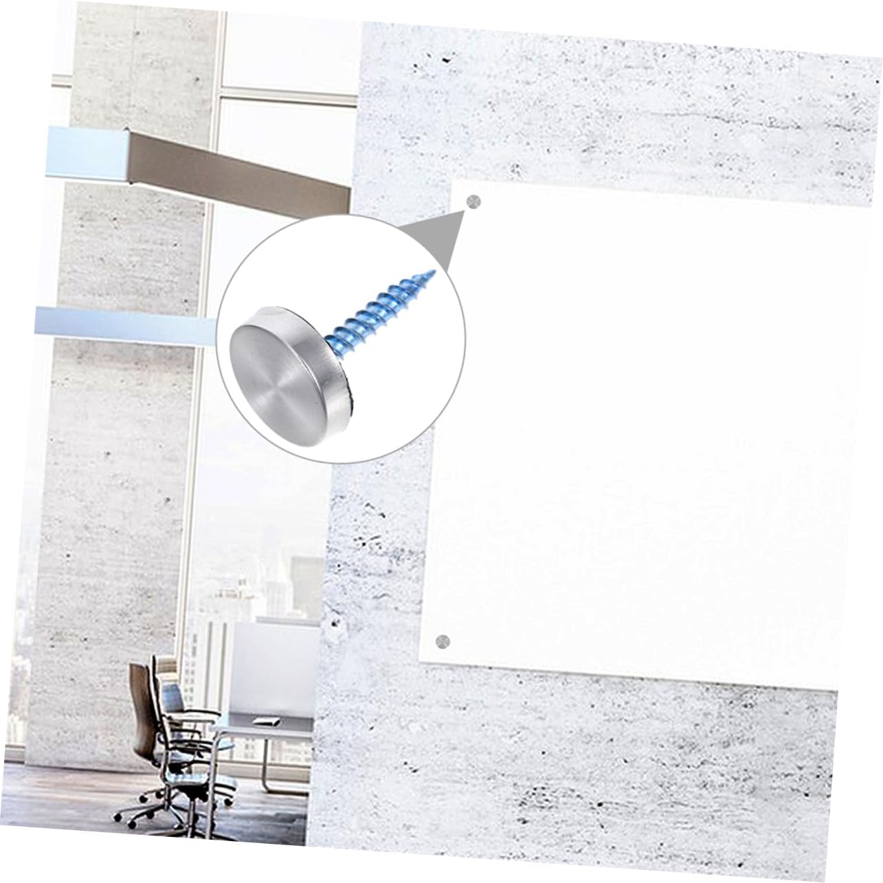 1set Stainless Steel Mirror Screws Decorative Cover Caps for Glasses and Advertising Panels Easy Installation and Aesthetic Finish