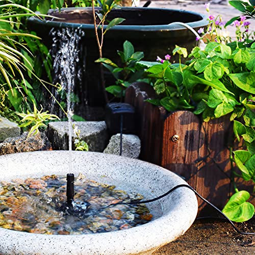 Jethrora Bomba de água movida a energia solar com painel solar ajustável diy bomba de fonte para ban