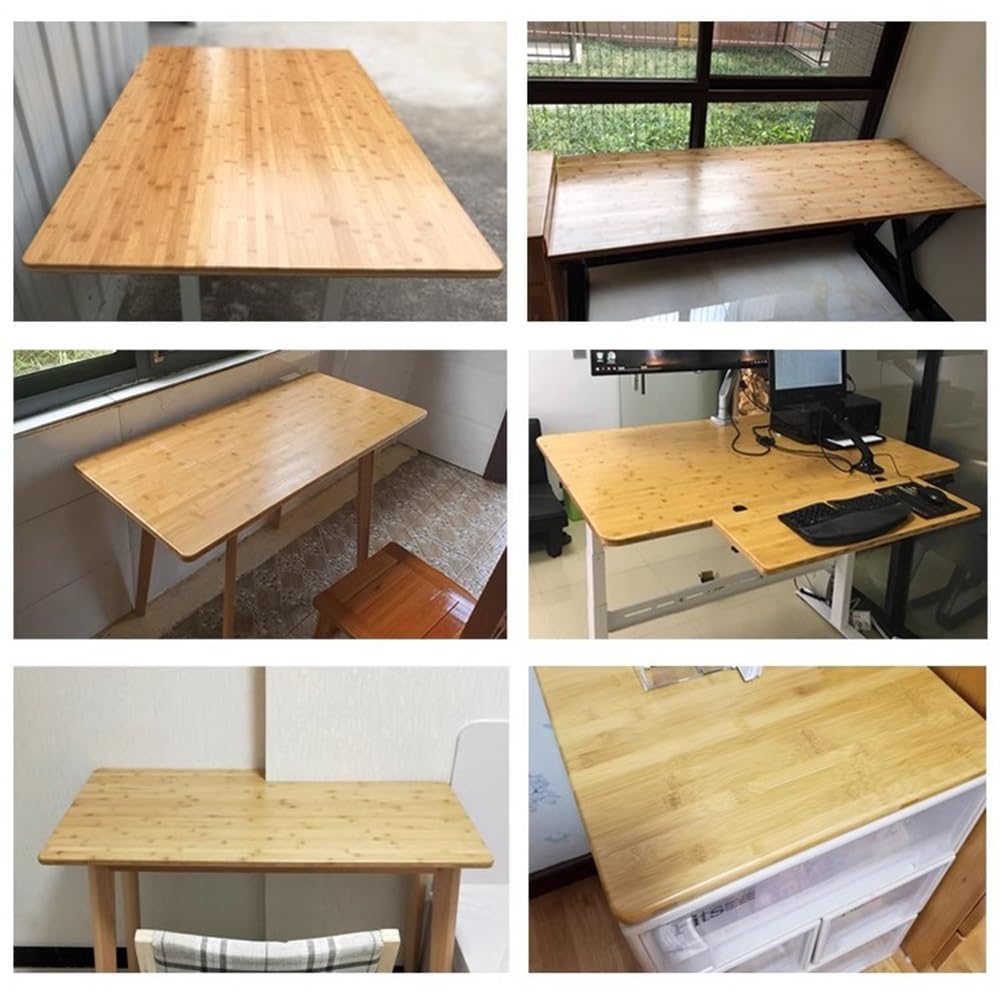 Lavagna da scrivania in bambù massiccio, design universale con angoli arrotondati, per stare in piedi e casa e ufficio e soluzione ecologica
