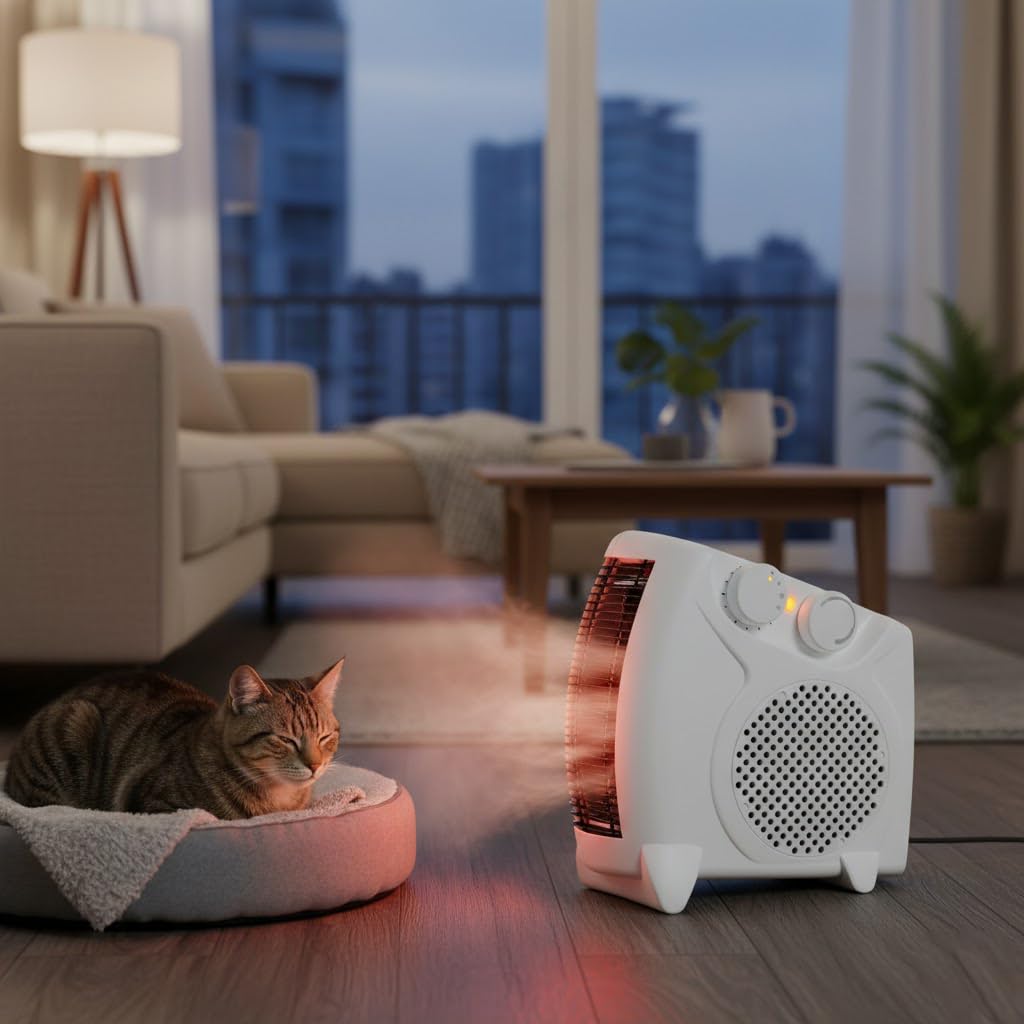 Suinga - Set di 2 riscaldatori elettrici, 1000 – 2000 W, 2 impostazioni di Temperatura, Ventilazione, Aria Calda