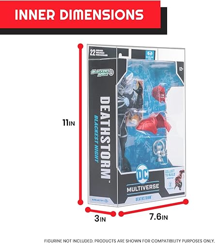 Miniatura 5 de EVORETRO Funda protectora de figura de acción en caja para McFarlane DC Multiverse BAF de 7 pulgadas - Paquete de 10 pantallas de plástico PET
