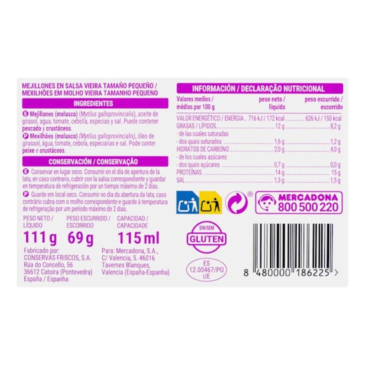 Muscheln in Jakobsmuschel-Sauce, klein 13-18 Stück 12er-Pack