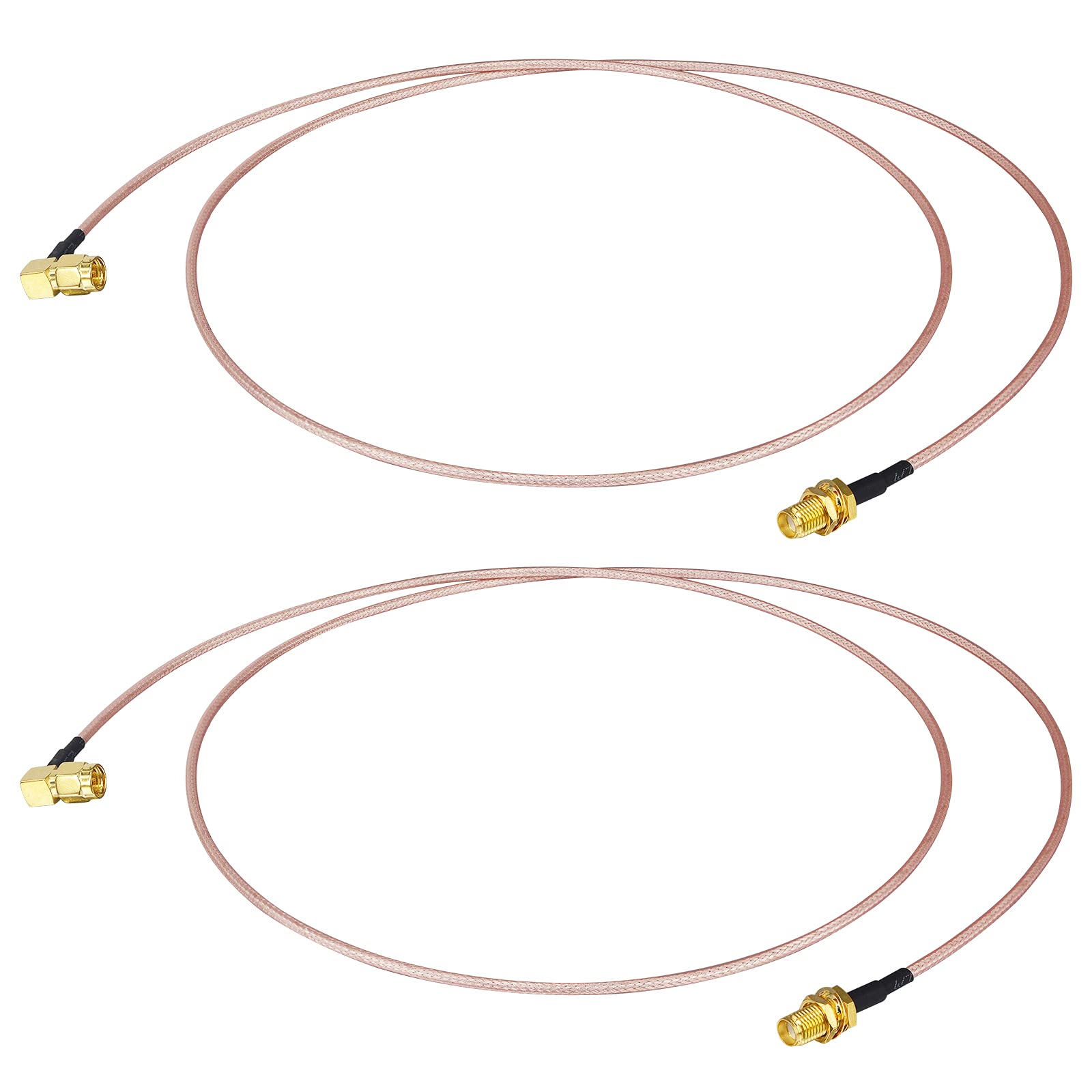 Câble Coaxial RG316 SMA Mâle vers Femelle 1M - Extension Antenne avec Connecteur Angle Droit pour Antenne Mobile/WiFi