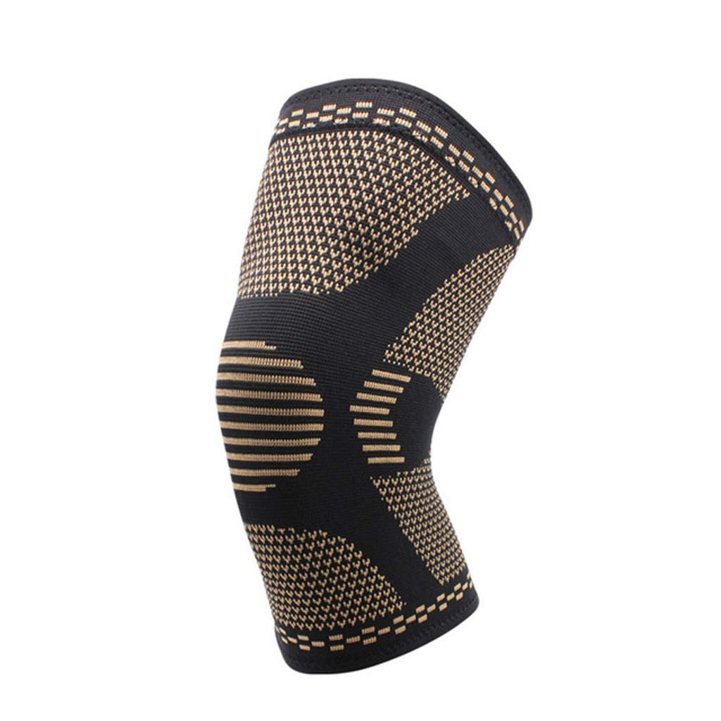 1 Pair Copper Nylon Fiber Elastic Knee Pad Sports Fitness Kneepad Gym Gear Patella Running Basketball Volleyball Brace