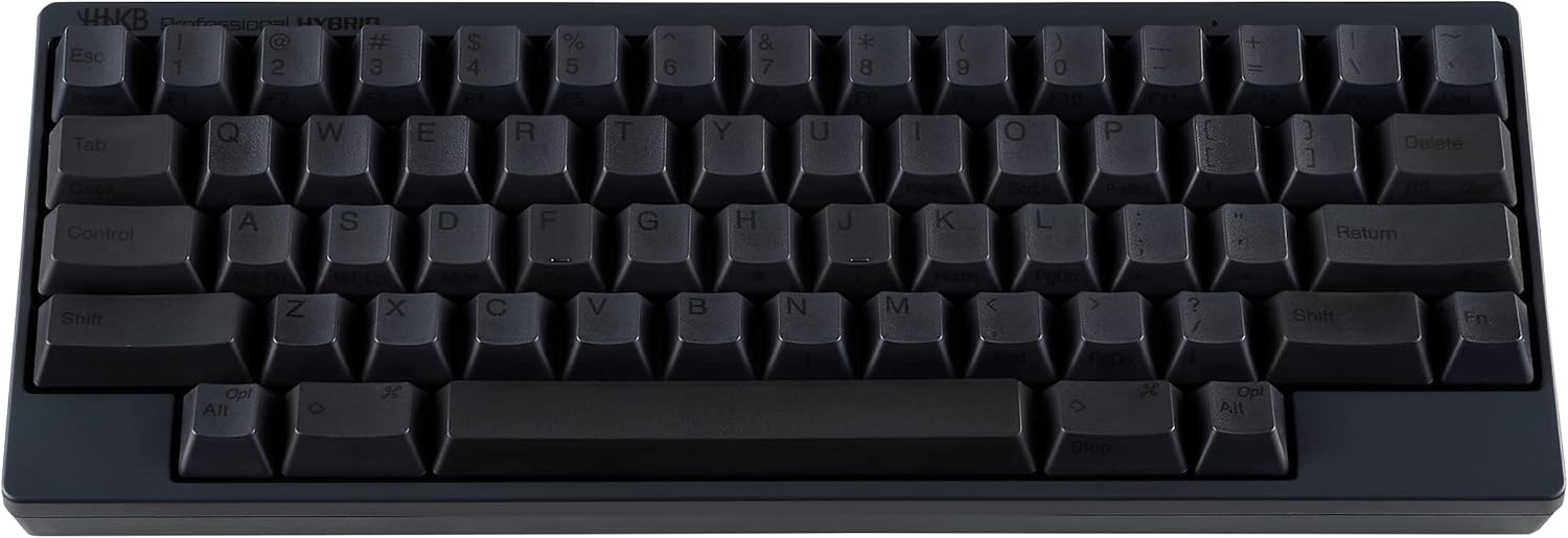 HHKB - Happy Hacking Keyboard Professional Hybrid (Wireless, Bluetooth, Wired, USB, Mac, Windows, Charcoal, Printed) with 2 Year Advance Exchange Warranty