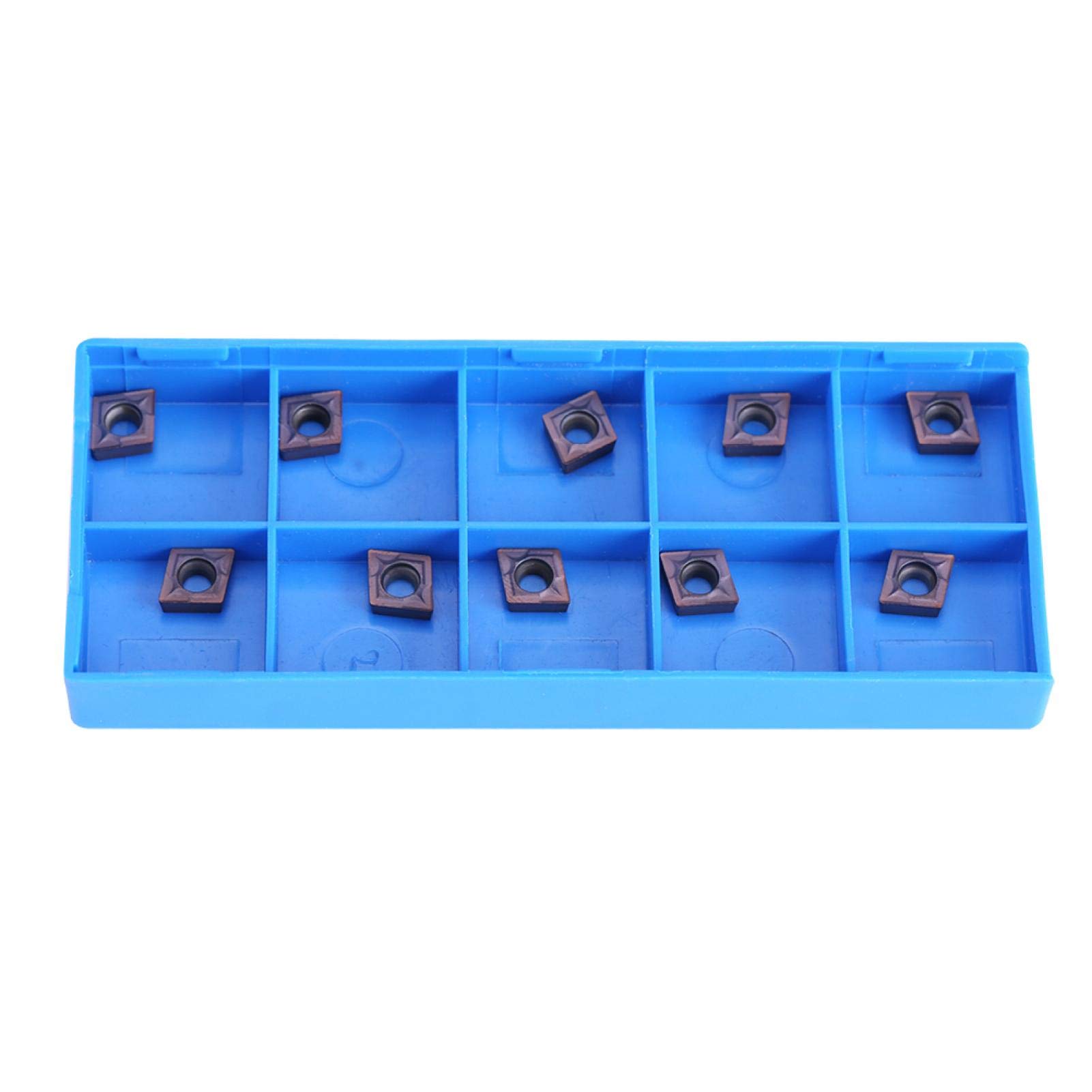 10 Inserti In Metalluro CCMT060204 Per Tornio CNC - Punte In Carburo Per Lavorazione Acciaio E Inox - Alta Resistenza All'Usura - 3