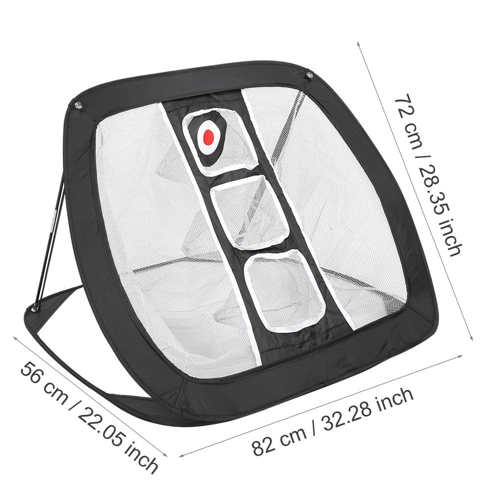 Red de práctica de Golf al aire libre, práctica de objetivo de tenis de Golf, red de golpeo de Golf portátil plegable para interior, equipo de entrenamiento, Red de objetivo de Golf(blanco + negro)