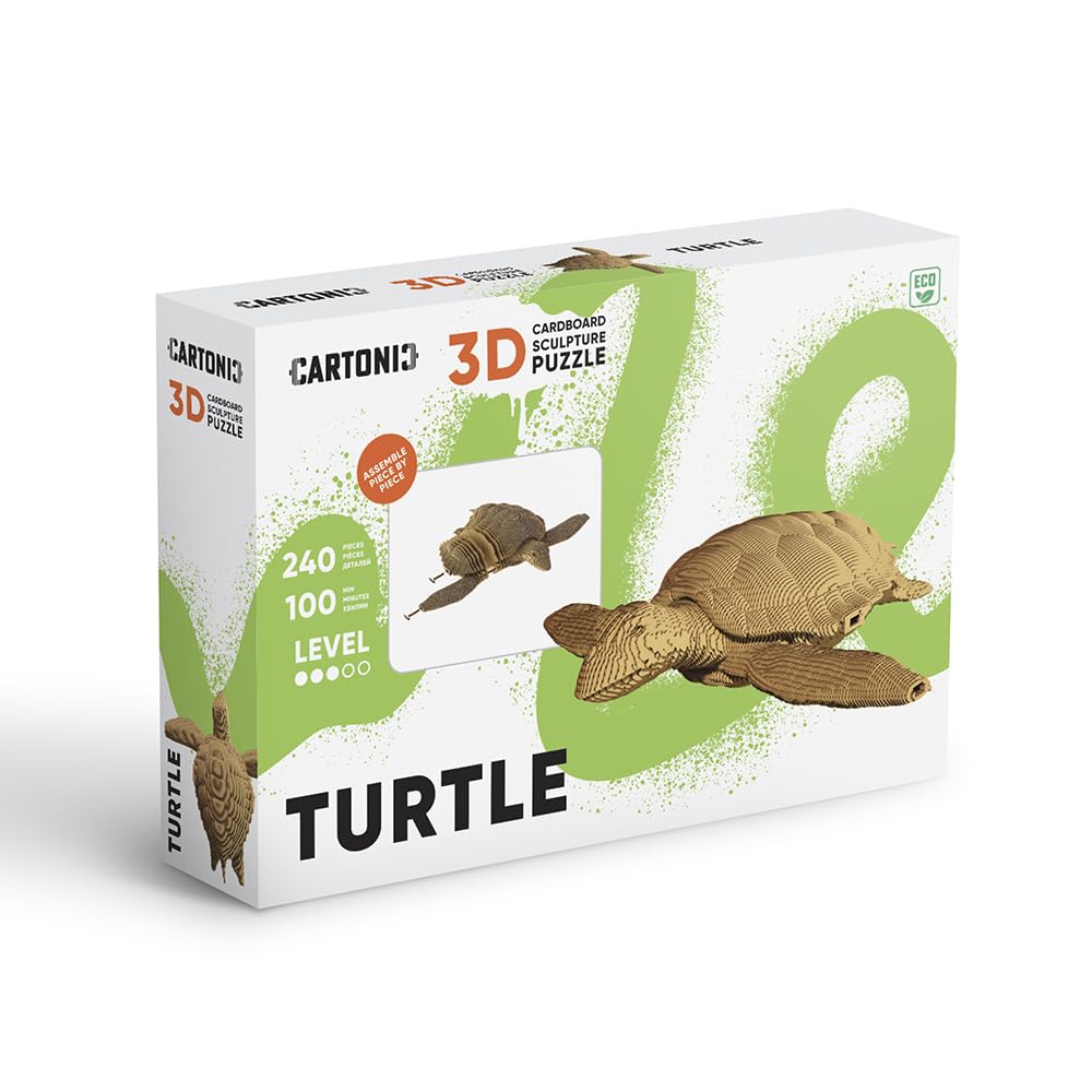 Tortuga Marina Puzzle 3D de Cartón – Maqueta para Montar