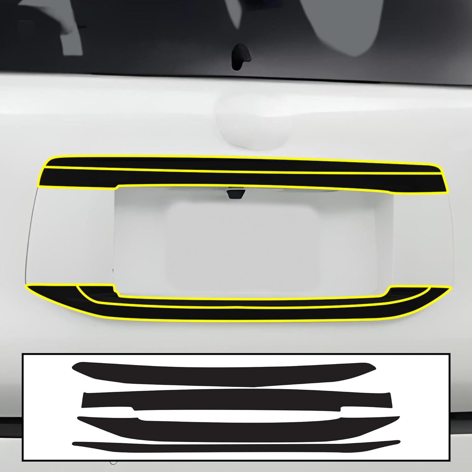BOGAR TECH DESIGNS for Lexus GX 2010-2023 Rear Bumper Chrome Delete – Precut Vinyl Trim Overlay, Gloss Black Blackout Look