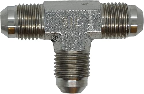 RFS Stainless Steel JIC Flared Tube Fitting, Tee, 3/4" Tube OD JIC Male