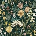 Lativo Floral Peel and Stick Wallpaper Vintage Floral 78.7inL17.3inW Contact Paper for Cabinets Drawers Liner Boho Contact Paper Dark Green Leaf Flower Removable Self Adhesive Wallpaper for Bedroom