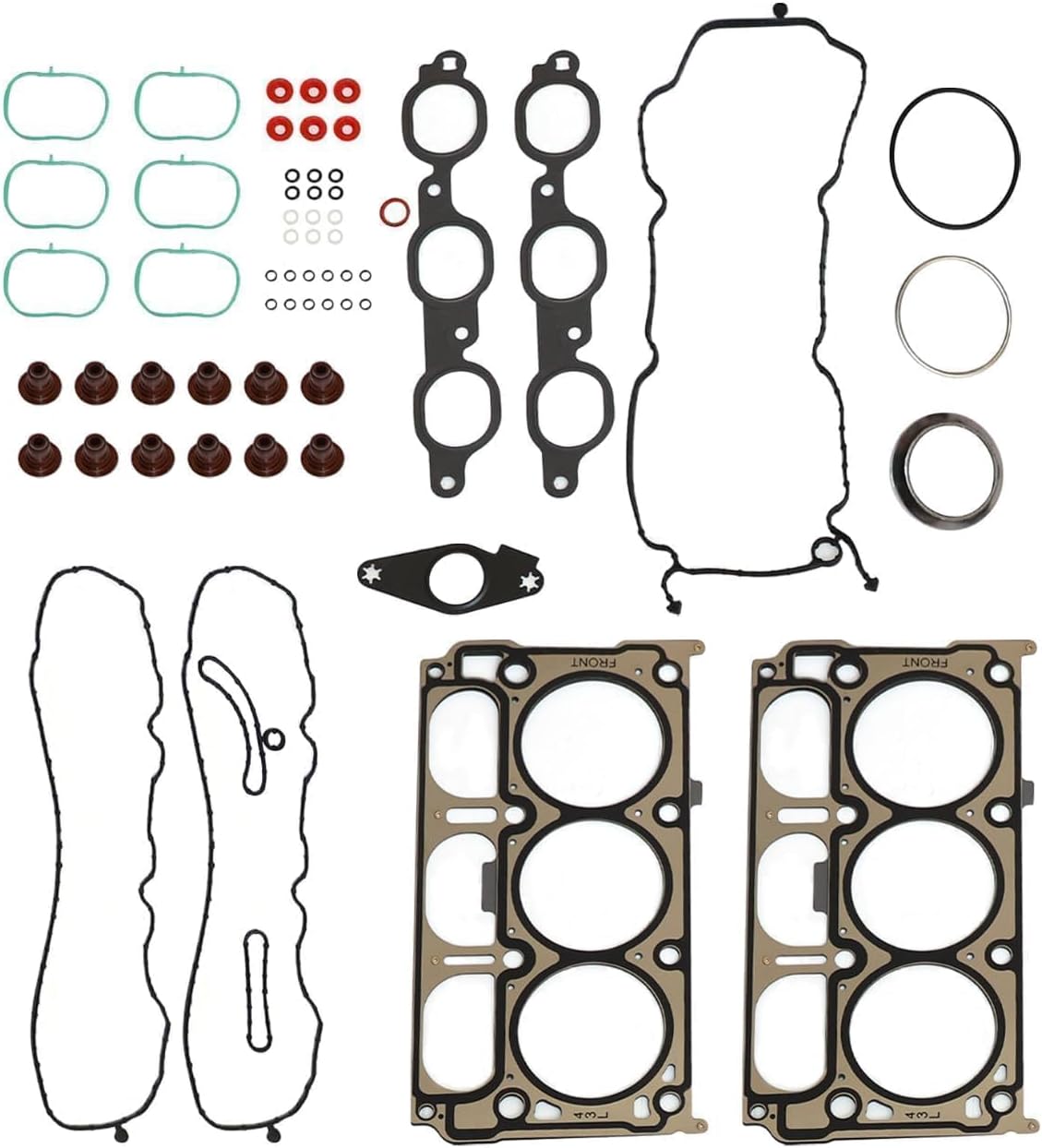 GXARTS 12632968 HS26744PT Cylinder Head Gasket Set fit for Silverado 1500 Express Sierra Savana 1500 Yukon XL Suburban Tahoe 4.3L 5.3L Engine Replace HS54996 HGS4308