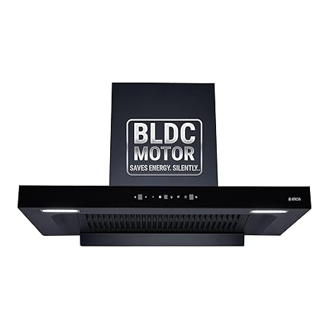 Elica 90cm 1500 m3/hr BLDC Filterless Autoclean Kitchen Chimney with FULL GRILL | 15 Years Motor & 5 Years Comprehensive Warranty | SPT MAX FL 900 BLDC HAC LTW MS NERO | Black | Touch + Motion Sensor