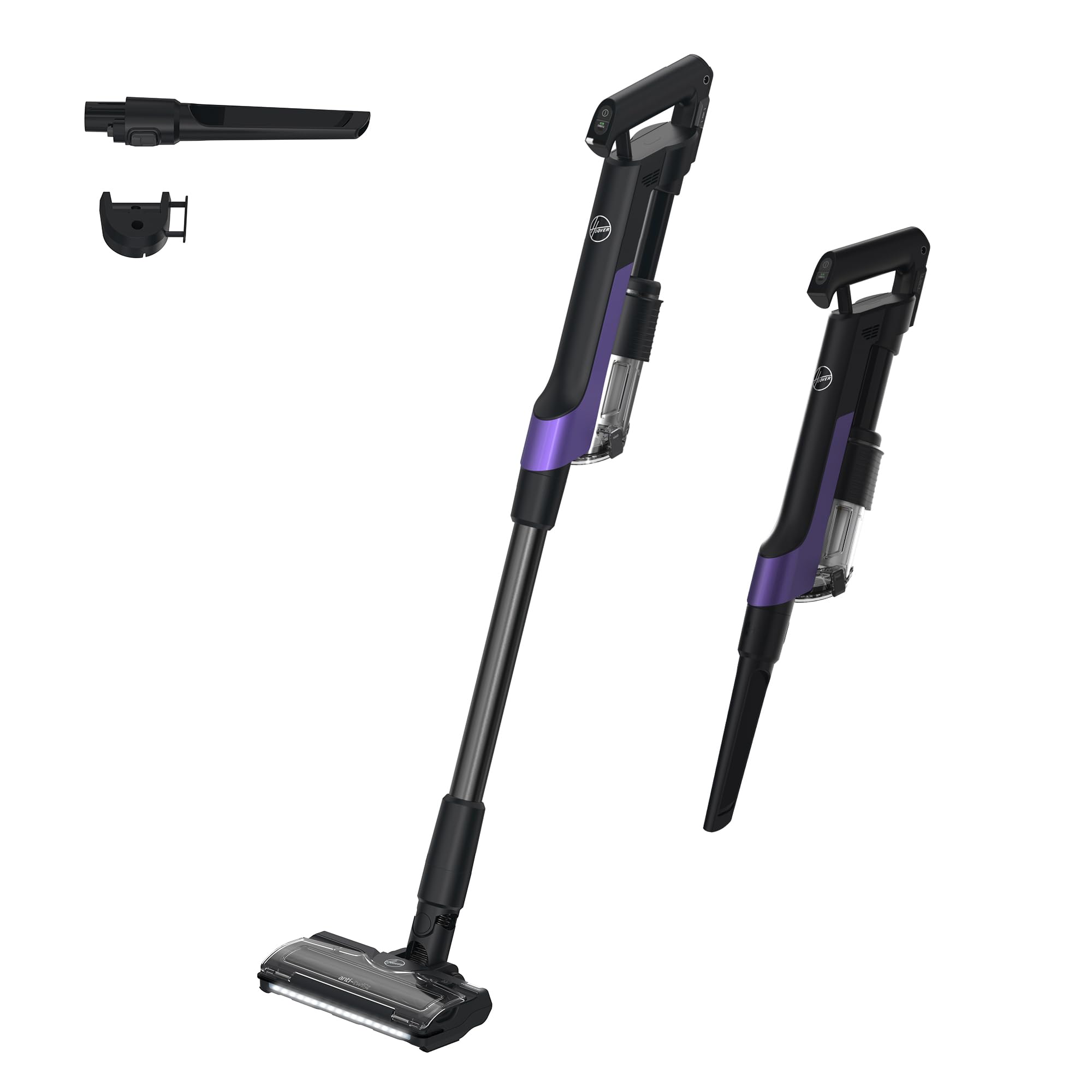 Hoover HF2 Aspirapolvere senza fili Ultraleggero, Tecnologia di compattazione polvere, Spazzola Multisuperficie Anti Groviglio, Luci LED, KIT accessori per una pulizia completa [HF2Z10H]