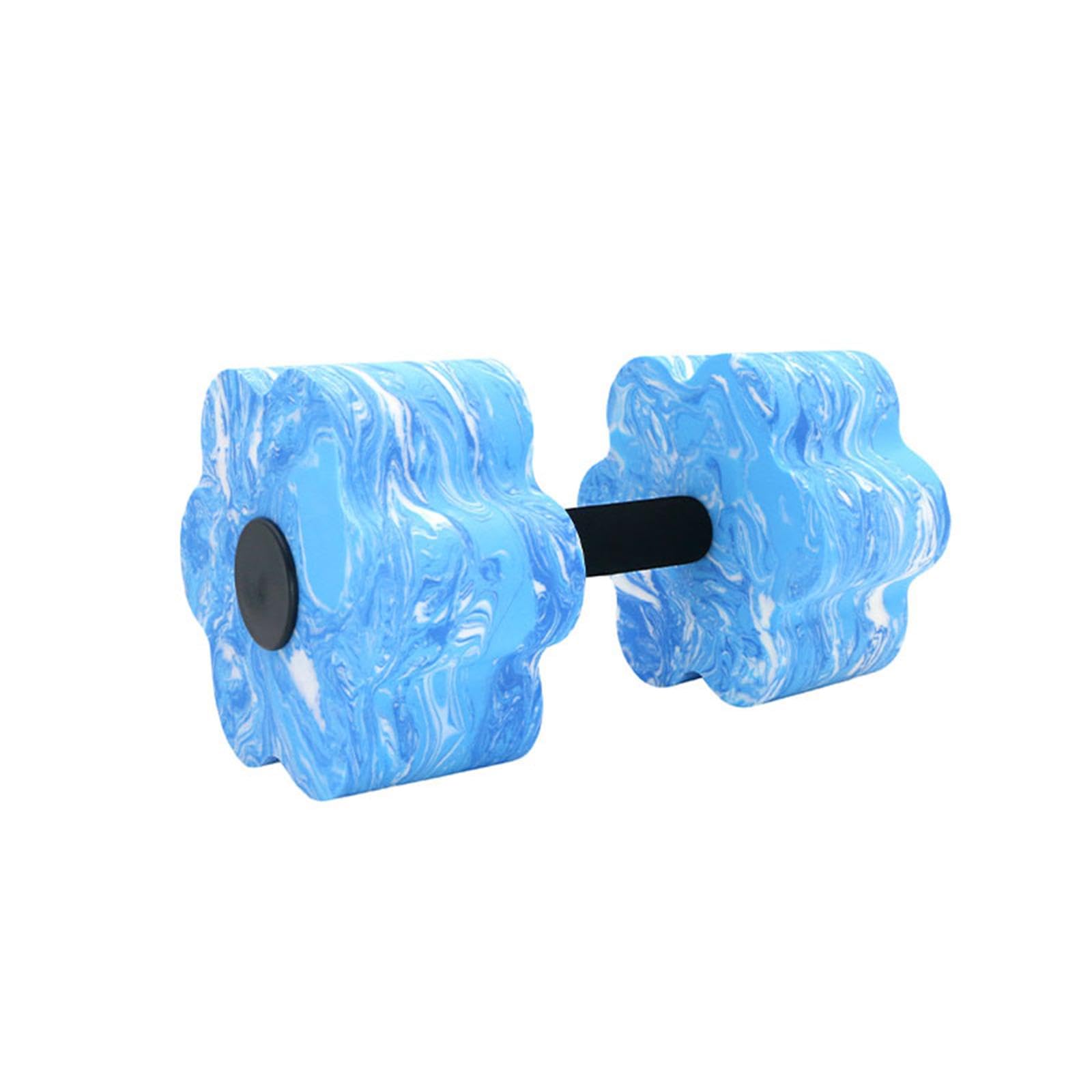 Aquatic Exercise Dumbbell Professional EVA Water Dumbbell for Men Women Blue and White-image-8
