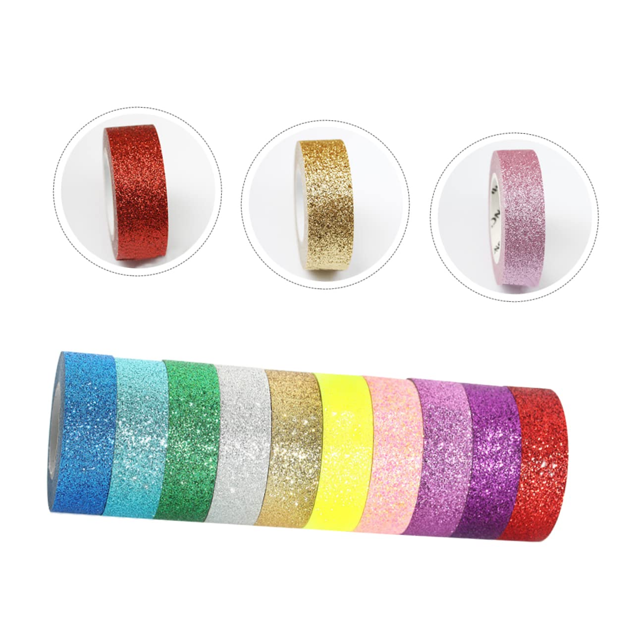 Holibanna 2 Sätze Glitzer Washi Tape Set Teiliges Dekorband für Scrapbooking und Diy Kunstprojekte und Glitzernd für und Kreative Gestaltung