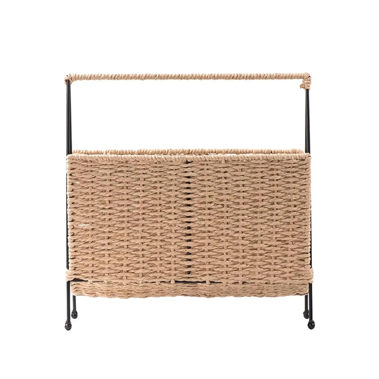 LOVSSU Newspaper Rack 35x6x36cm Magazine Rack Display Stand Newspapers Holder Multifunctional Metal Support Decoration For Sofa Or Bedroom Bedside