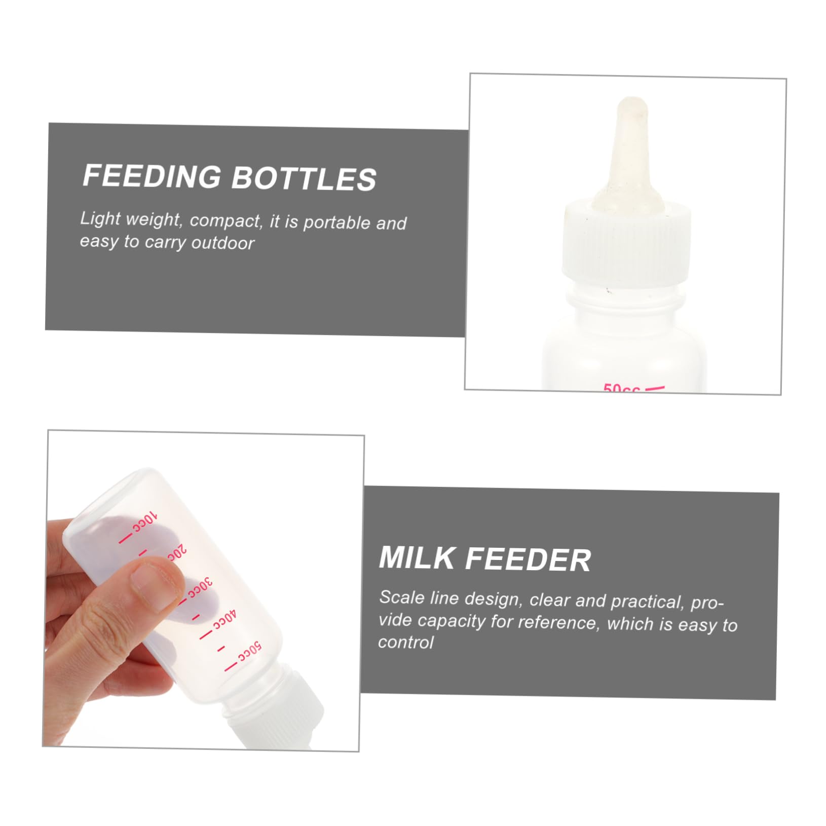 GRIRIW 4Pcs Puppy Milk Bottle Pet Dog Feeding Bottles for Puppies and Kittens Portable Pet Water Feeder for Nursing Supplies for Animals